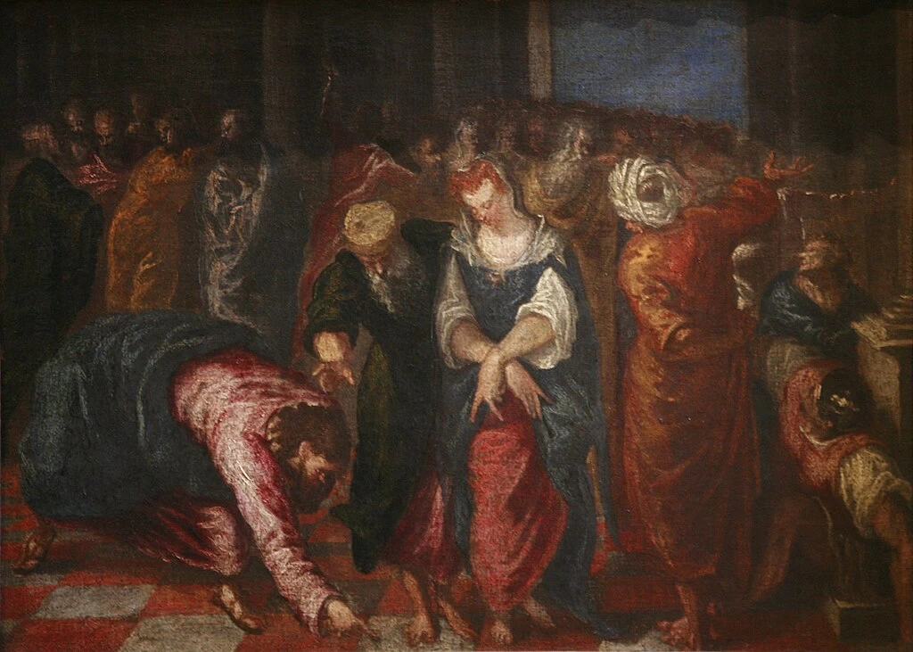 Cristo e l'adultera - musée des beaux, arts de Strasbourg